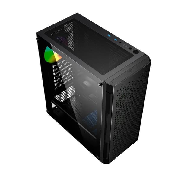 ATX Semi-tårn kasse GEMBIRD CCC-FC-400X Sort Multifarvet