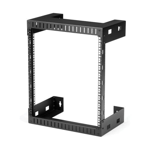 StarTech.com 12U väggmonterad serverrack - 30,5 cm djup - öppen ram - Nätverksställ - 2 stolpar - Skåp - Lämplig för väggmontering - Svart - 12U - 30,