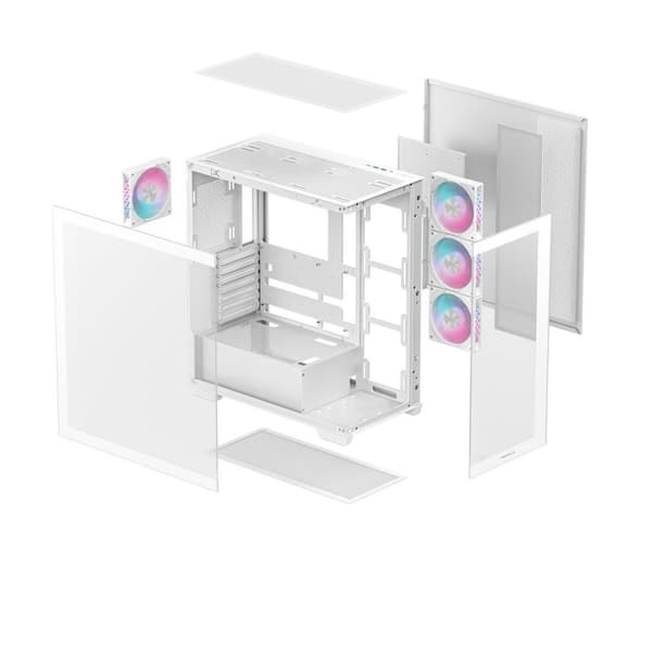 ATX semi-tornikotelo DEEPCOOL R-CG580-WHADA4-G-1 Valkoinen Monivärinen