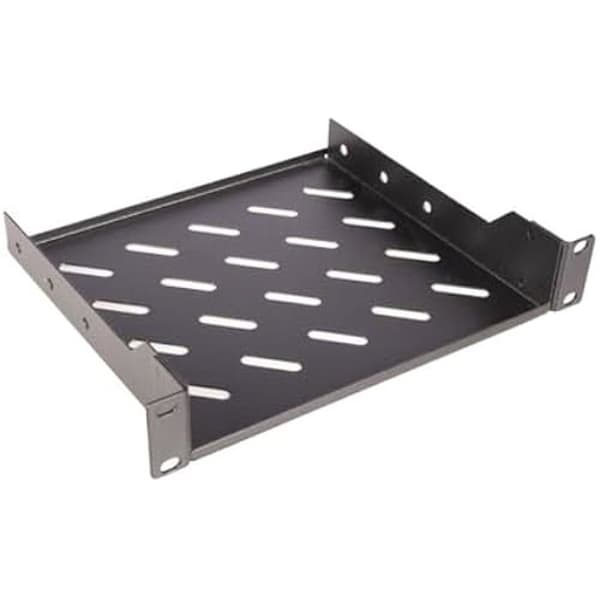 10" fast hylla - Utrusta - Svart - Kompatibel med 1U serverskåp - Bredd 10" - Djup 20 cm