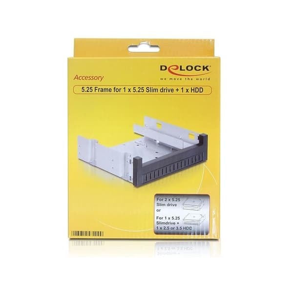 5,25'' Adapter - DELOCK - 47200 - Svart - För Hårddisk och Slim Optisk Läsare