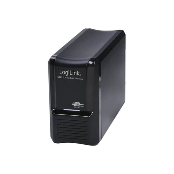 LogiLink UA0154A diskfack - 2 fack (SATA-600) - USB 3.0 - Svart