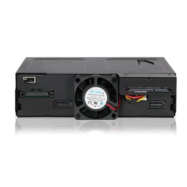 ToughArmor MB602SPO-B Backplane Cage för 2x 2,5” SSD/HDD SAS/SATA & ODD (Ultra) Slim för 5,25” External Bay