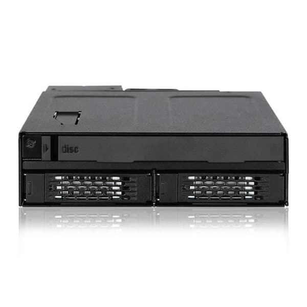 ToughArmor MB602SPO-B Backplane Cage för 2x 2,5” SSD/HDD SAS/SATA & ODD (Ultra) Slim för 5,25” External Bay