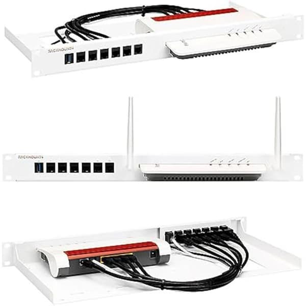 Fäste - Rackmount.IT - RM-FB-T2 - 1U - Vit - För AVM Fritz!Box 5530, 6850 LTE, 7530