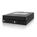 Miniatyrbild 1 av 4: ICY DOCK ToughArmor MB994IKO-3SB metallbakplan med nyckellås 2 x 2,5" SATA/SAS SSD &amp; Slim ODD i 5,25"
