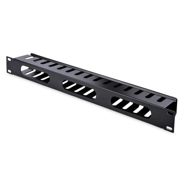 Kabelhanteringspanel - STARTECH - CMDUCT1UX - 1U - Svart - Guide med lock