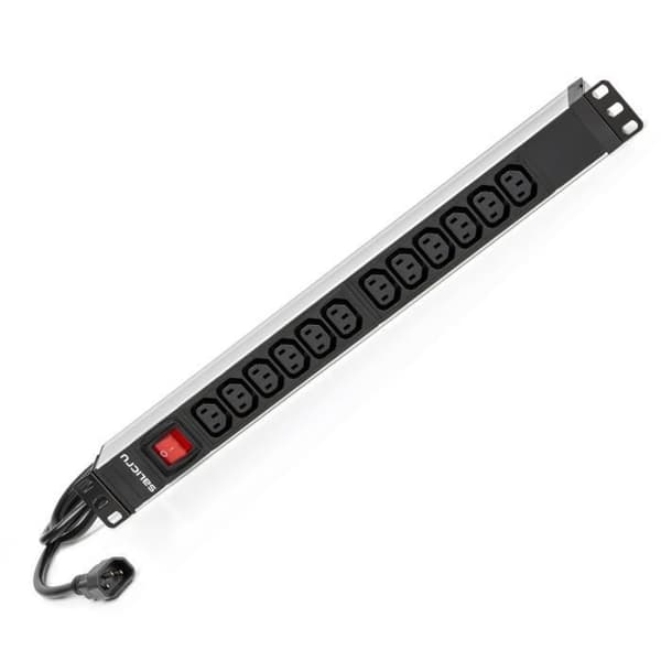 Salicru - Elskena med 12 IEC C13-kontakter och strömbrytare för 19" rack från Salicru