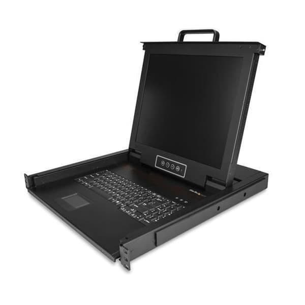 STARTECH 17" 1U rackmonterad LCD-konsol med amerikanskt tangentbord - VGA-gränssnitt - KVM-kabel ingår - 1 dator(er)