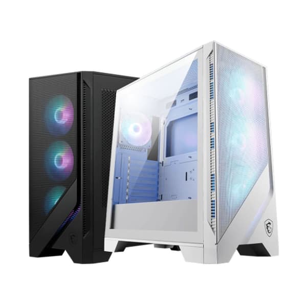 ATX semi-tornikotelo MSI MAG FORGE 320R WHITE AIRFLOW Valkoinen Musta Valkoinen