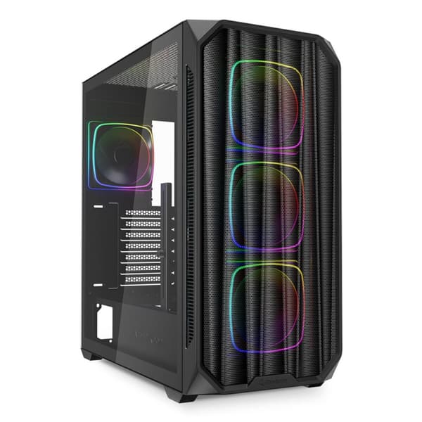 ATX Semi-tårn kasse Sharkoon AK5M RGB Sort Sort
