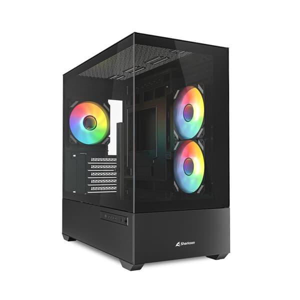 ATX Semitorn Sharkoon MK6 RGB Midi Tower Blanco Vit Vit