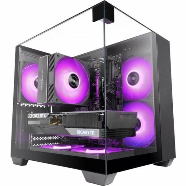 ATX Semi-tårn kasse Mars Gaming MCVISIONM Sort Sort