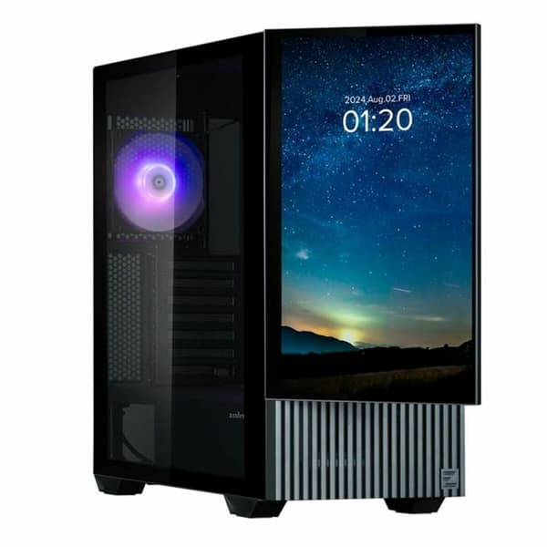 ATX Semi-tårn kasse Zalman E-AT Sort Sort