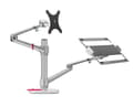 Miniatyrbillede 1 af 2: Bærbar computerstand, ergonomi, fuld bevægelsesrotation, lang stang sølv