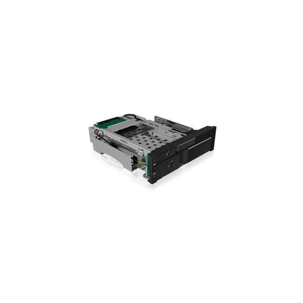 Mobilställ - ICY BOX - IB-173SSK - 2 fack - Serial ATA/SAS - Svart