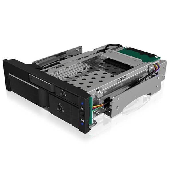 Mobilställ - ICY BOX - IB-173SSK - 2 fack - Serial ATA/SAS - Svart