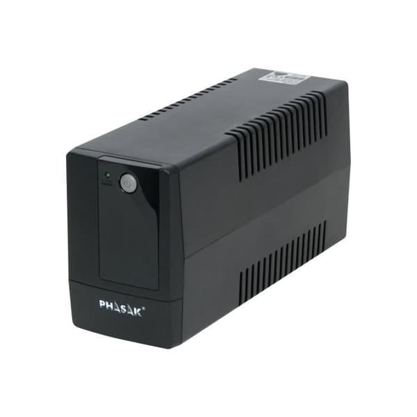 Inverter - Akyga Phasak AK-UP1-600 - AC 162 - 290 V - 360 Watt - 600 VA 7 Ah - 2 utgångskontakter - svart Svart