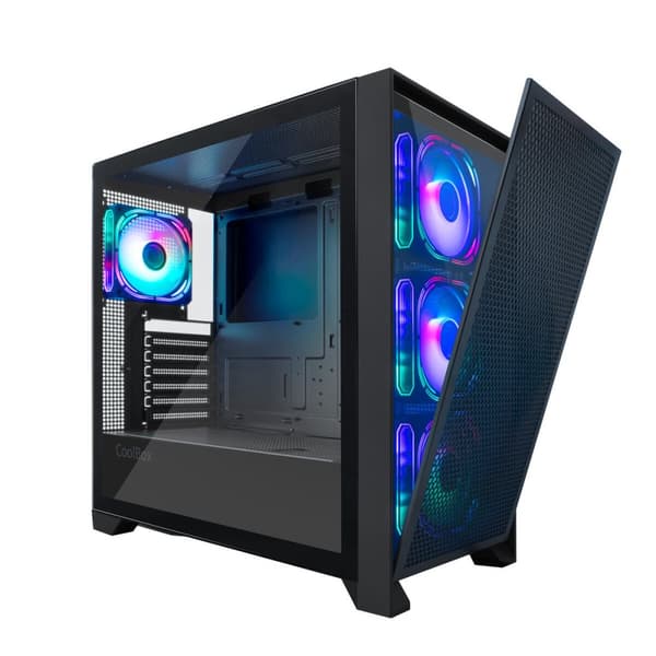 ATX Semitorn CoolBox COO-CHAGE2000-0 Svart Svart