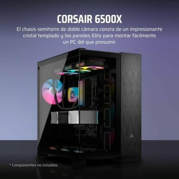 ATX Semitorn Corsair CC-9011283-WW Svart Multicolour Aluminium
