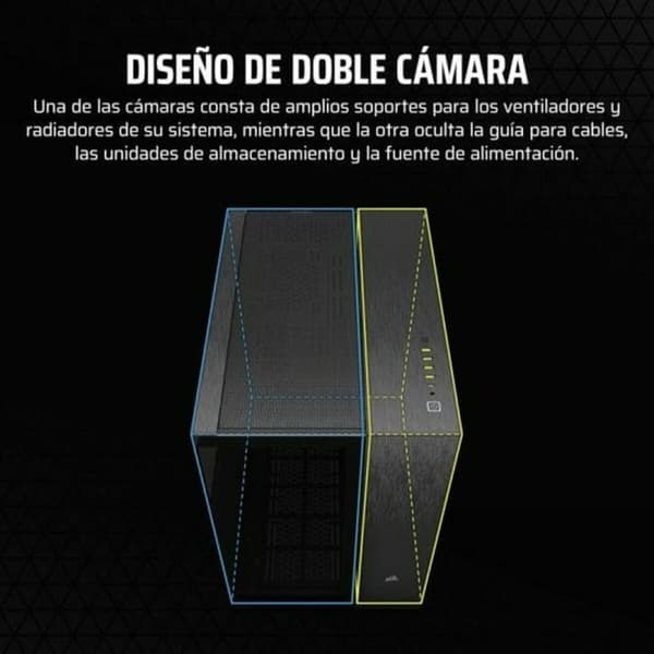 ATX Semitorn Corsair CC-9011283-WW Svart Multicolour Aluminium