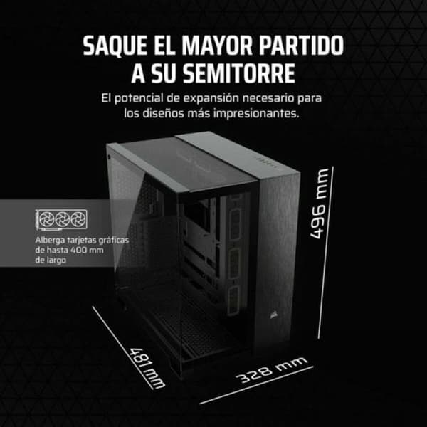 ATX Semitorn Corsair CC-9011283-WW Svart Multicolour Aluminium