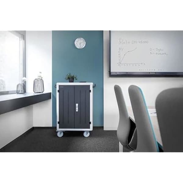 Mobil laddningsskåp - DIGITUS - 30 USB-C platser - Upp till 15,6 tum - Integrerad förvaring