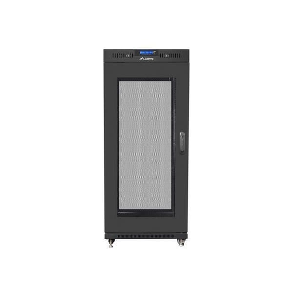 LANBERG SKÅP INSTALLATIONSSTÄLL 19 STÄLL 27U 600X800 SVART PERFORERAD LCD-DÖR (FLAT PACK) - FF01-6827-23BL