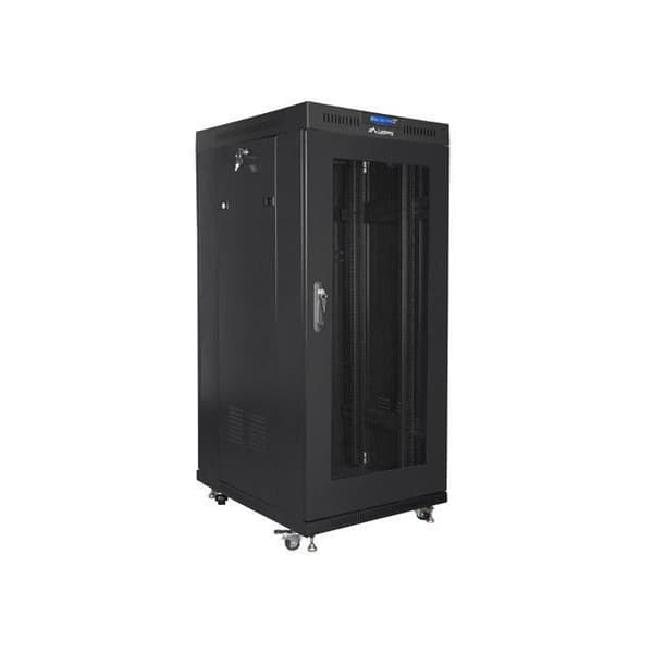 LANBERG SKÅP INSTALLATIONSSTÄLL 19 STÄLL 27U 600X800 SVART PERFORERAD LCD-DÖR (FLAT PACK) - FF01-6827-23BL
