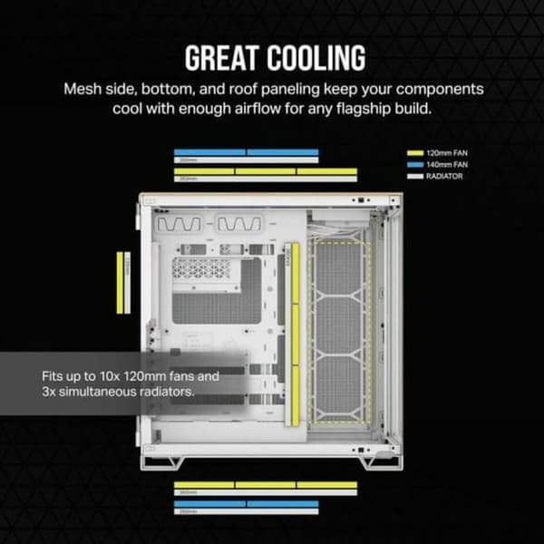 ATX Semitorn Corsair CC-9011284-WW Vit Multicolour