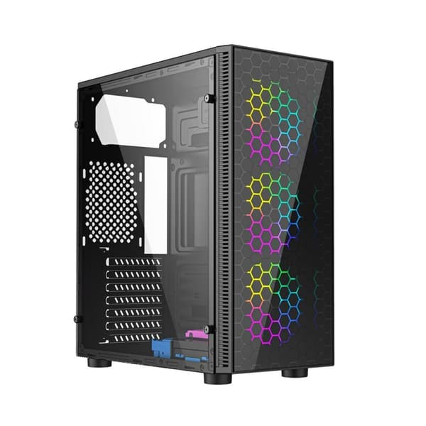 ATX Semitorn GEMBIRD CCC-FC-500 Svart Multicolour Svart