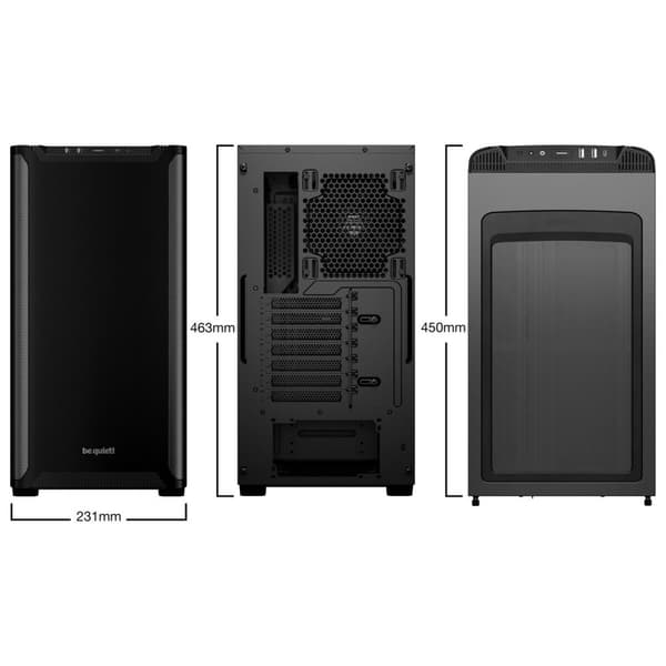 ATX mikro kasse Be Quiet! BG073 Sort