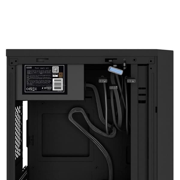 ATX Semi-tårn kasse GEMBIRD CCC-FC-K170-600W Sort