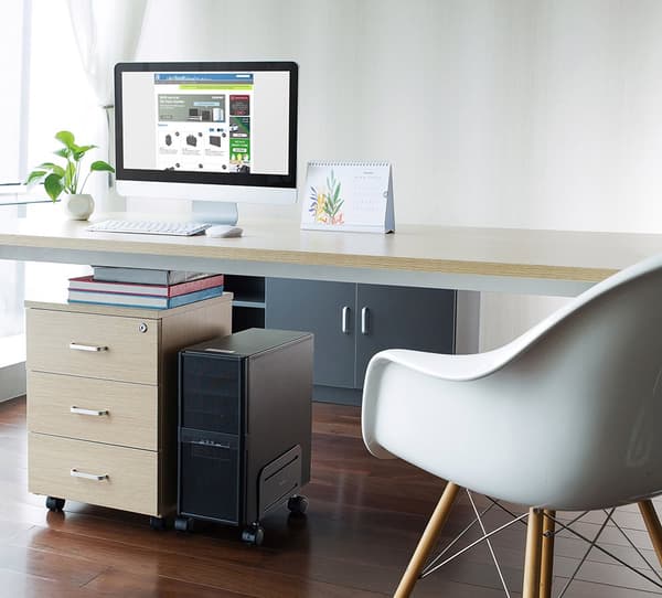 Office Universal mobile CPU stand, black