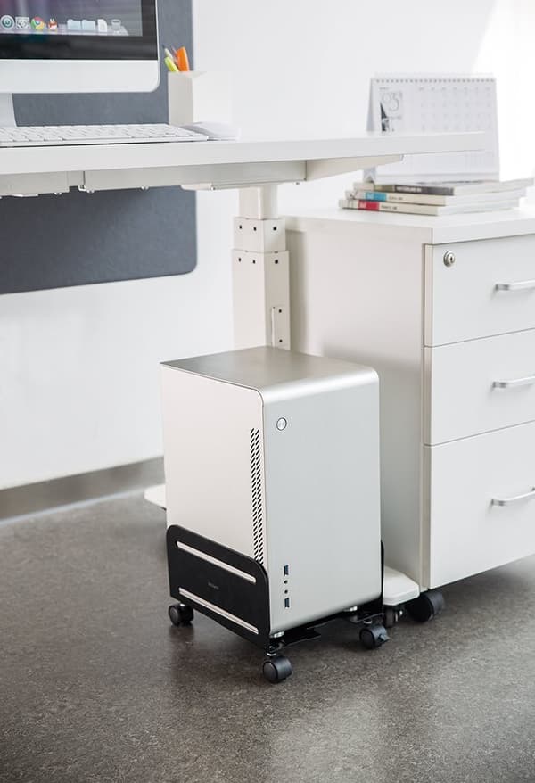 Office Universal mobile CPU stand, black
