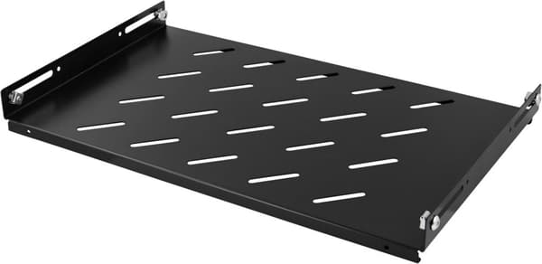 Fixed shelf, 1U, 275mm deep, max 60kg, black