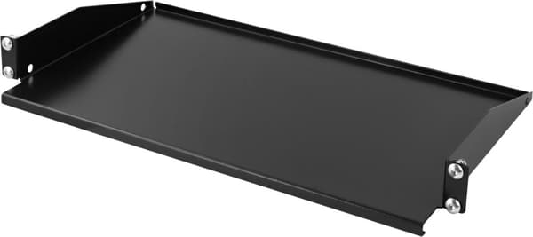 19" fixed shelf, 1U, 267mm deep, max 8kg, black