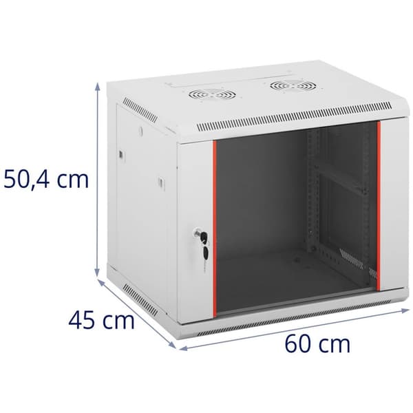 Fromm Starck Serverrack - 19 tum - 9 HE - Låsbart - 75 kg - Grått