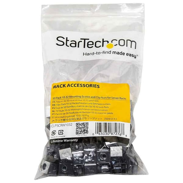 Startech M Clpscrw1032 6 Rack Nødder 50 Enheder Søvfarvet