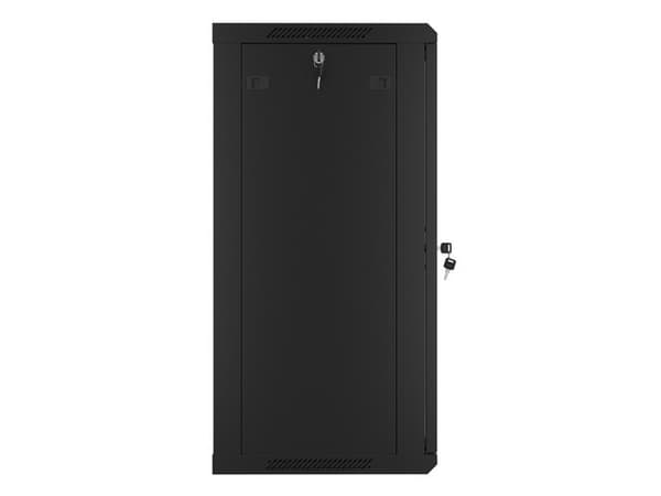 Lanberg wall-mounted installation rack cabinet 19'' 18U 600x450mm black (glass door)