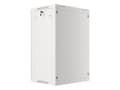 Miniatyrbillede 3 af 11: Lanberg wall-mounted installation rack cabinet 19'' 18U 600x450mm gray (glass door)