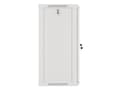 Miniatyrbillede 5 af 11: Lanberg wall-mounted installation rack cabinet 19'' 18U 600x450mm gray (glass door)