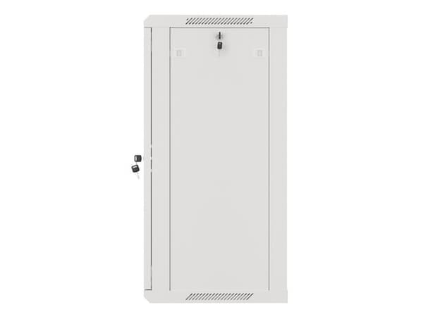 Lanberg wall-mounted installation rack cabinet 19'' 18U 600x450mm gray (glass door)