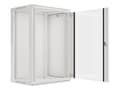 Miniatyrbillede 7 af 11: Lanberg wall-mounted installation rack cabinet 19'' 18U 600x450mm gray (glass door)