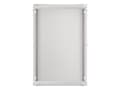 Miniatyrbillede 9 af 11: Lanberg wall-mounted installation rack cabinet 19'' 18U 600x450mm gray (glass door)