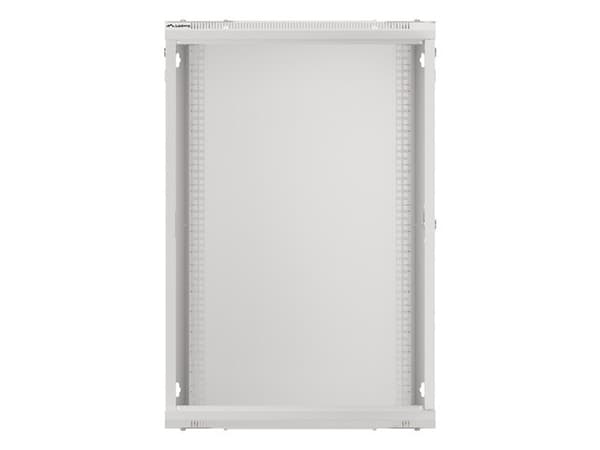 Lanberg wall-mounted installation rack cabinet 19'' 18U 600x450mm gray (glass door)