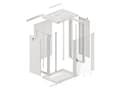 Miniatyrbillede 2 af 11: Lanberg wall-mounted installation rack cabinet 19'' 18U 600x450mm gray (glass door)