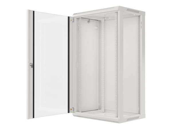 Lanberg Wall mounting rack cabinet 19''  22U 600x450mm Grey