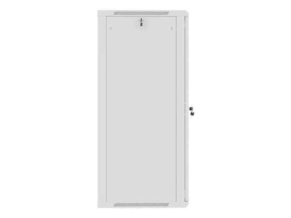 Lanberg wall-mounted installation rack cabinet 19'' 27U 600x600mm gray (glass door)