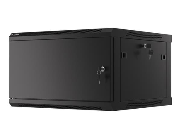 Lanberg WF01-6606-00B rack cabinet 6U Wall mounted rack Black